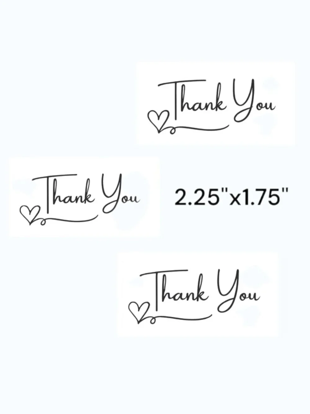 250 Thank You Sticker Pack Rectangle 2.25x1.75